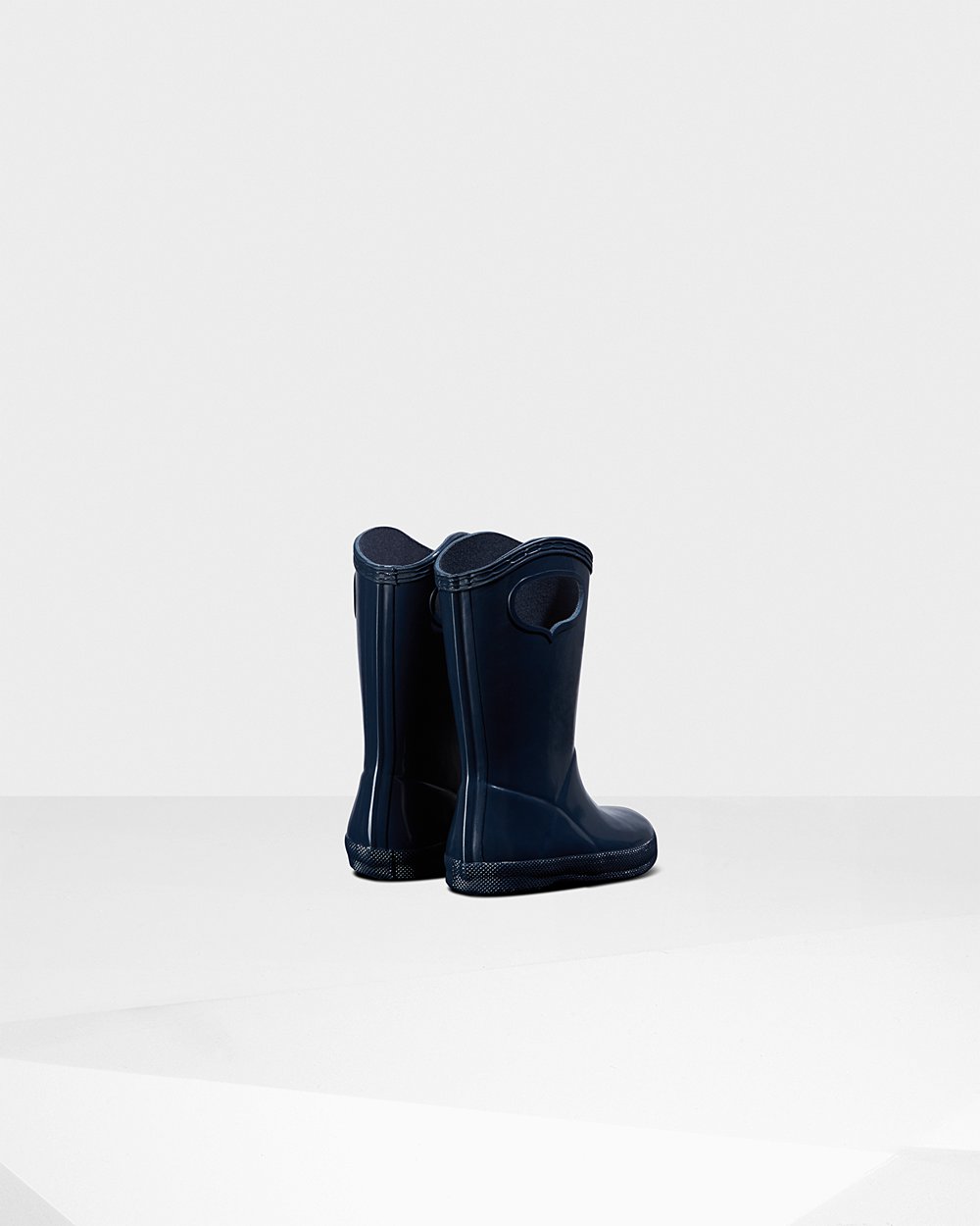 Bottes de Pluie Hunter Original First Classic Grab Handle Gloss Enfant Bleu Marine YRWTNJM-94